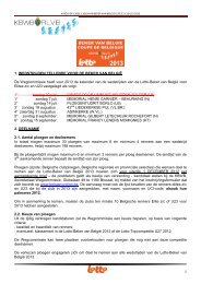 Reglement Lotto-Beker van België Elite z/c & U23 2013 - Kbwb