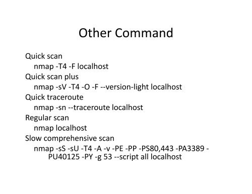 Host Scanning