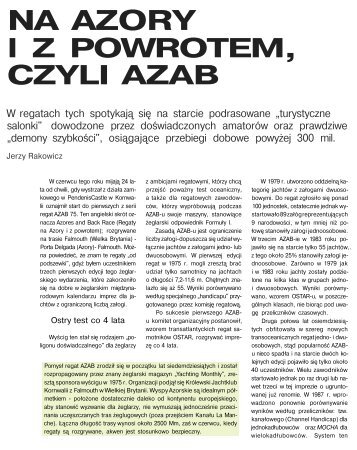 NA AZORY l Z POWROTEM, CZYLI AZAB