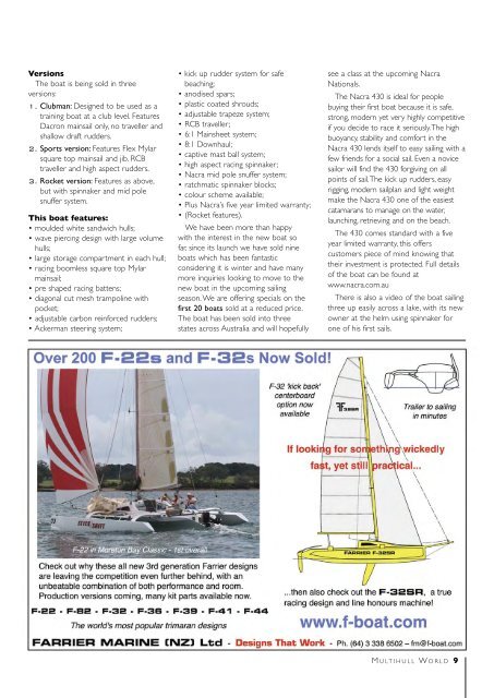 nacra 430.qxd:Layout 1 - MULTIHULL WORLD