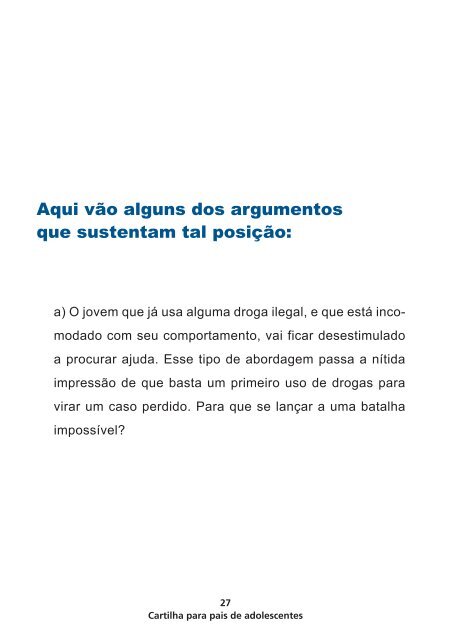 Drogas: Cartilha para pais de adolescentes - Observatório Brasileiro ...