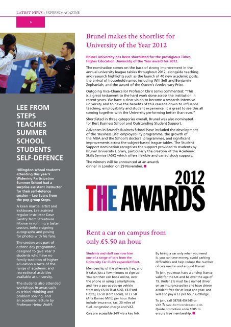 Issue 16 Autumn 2012 - Brunel University