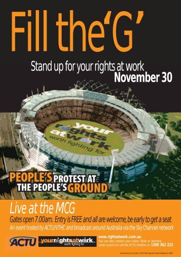 Live at the MCG - Australian Council of Trade Unions