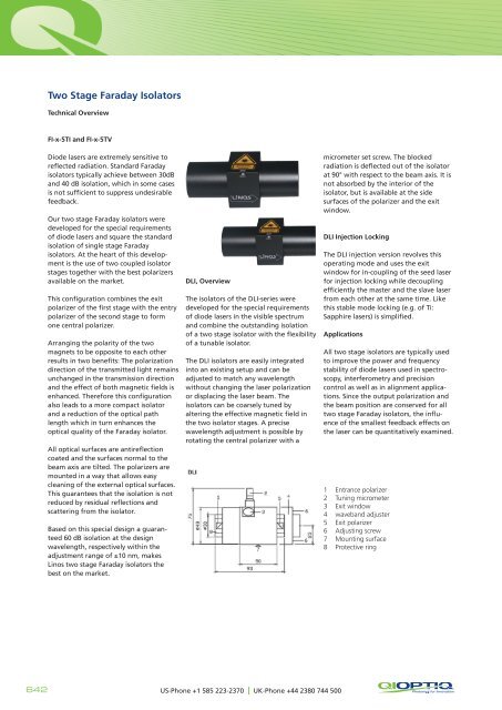 The LINOS Faraday Isolators - Qioptiq Q-Shop