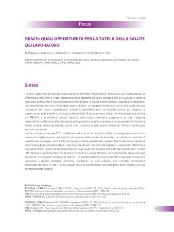Testo completo pdf - Prevenzione Oggi - Ispesl