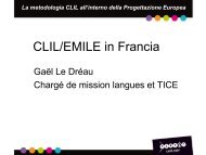 CLIL/EMILE in Francia - Programma LLP