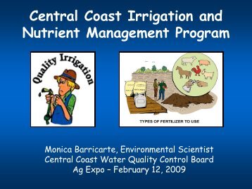 Central Coast Irrigation and Nutrient Management Program - ICWT