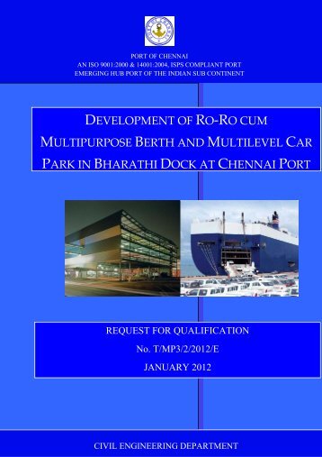 development of barge handling facility in bharathi ... - Port of Chennai