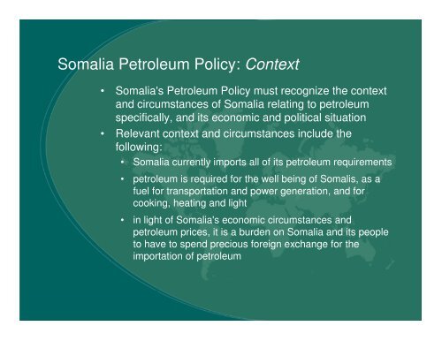 Somalia Petroleum Law - SomaliTalk.com