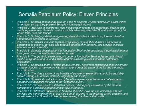 Somalia Petroleum Law - SomaliTalk.com