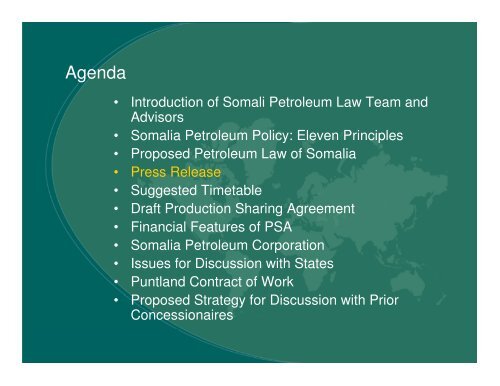 Somalia Petroleum Law - SomaliTalk.com