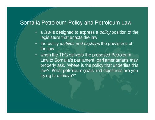 Somalia Petroleum Law - SomaliTalk.com