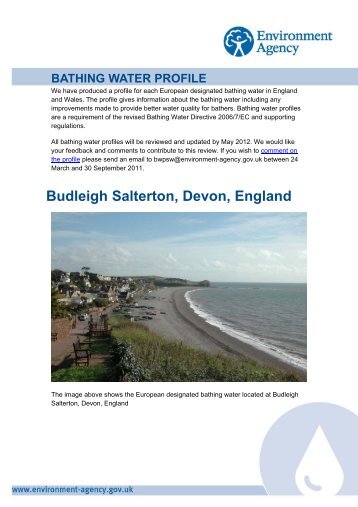 bathing water profile - South West Water