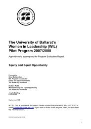 UB's Women in Leadership Pilot Program, 2007/2008 Evaluation ...