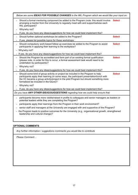 UB's Women in Leadership Pilot Program, 2007/2008 Evaluation ...