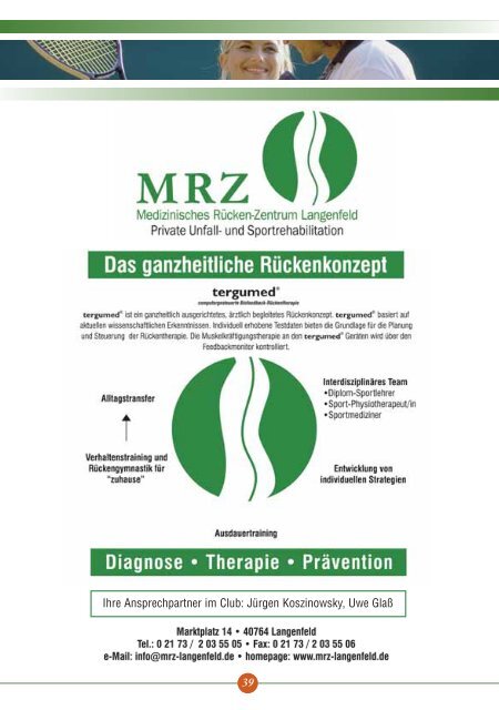 Heft 1/2012 - TC Grün-Weiß Langenfeld eV