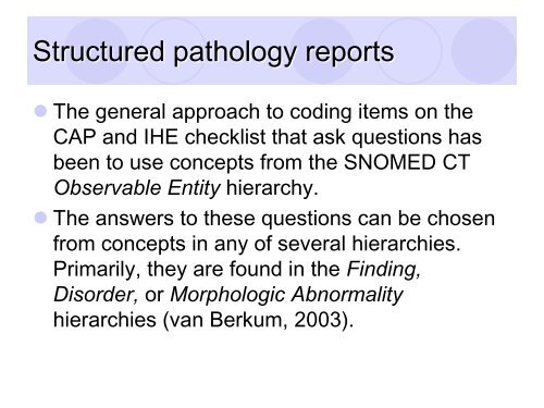 SNOMED CT in Pathology - IHE Wiki