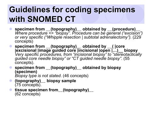 SNOMED CT in Pathology - IHE Wiki