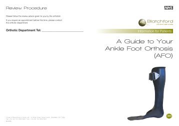 A Guide to Your Ankle Foot Orthosis (AFO) - Blatchford