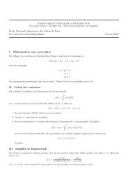 Enseignement Spécialisé d'Optimisation. Examen final. Durée 2h ...