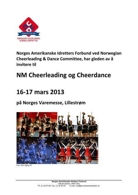 Invitasjon - Norges Amerikanske Idretters Forbund
