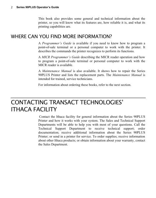 Series 90 Operator's Guide - TransAct