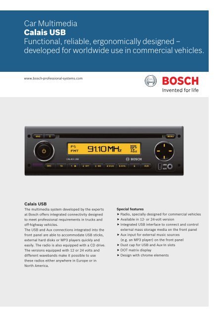 Bosch Datenblatt Calais USB_ENG.indd