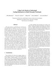 Using Cycle Stacks to Understand Scaling Bottlenecks in ... - ELIS