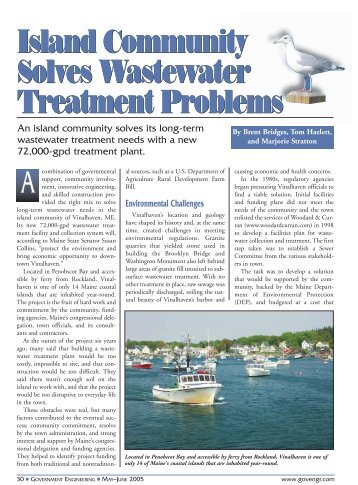 Island Community Solves Wastewater Treatment Problems Island ...