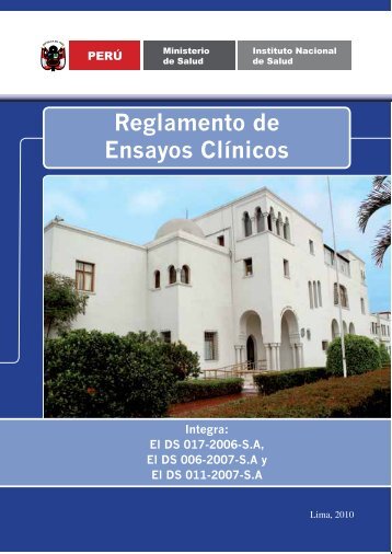 Reglamento de Ensayos ClÃ­nicos - Instituto Nacional de Salud