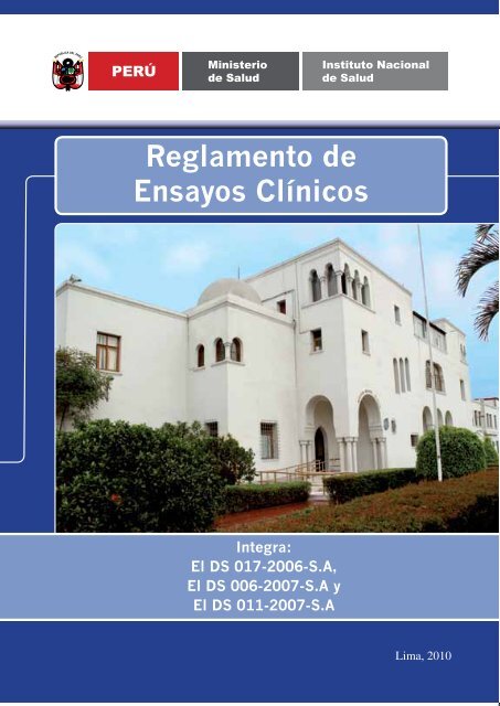 Reglamento de Ensayos ClÃ­nicos - Instituto Nacional de Salud