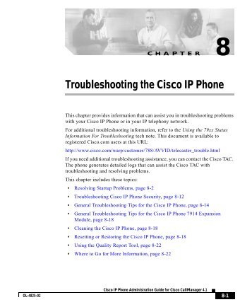 8 Troubleshooting the Cisco IP Phone