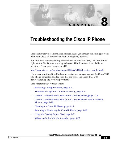 8 Troubleshooting the Cisco IP Phone