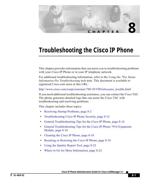 8 Troubleshooting the Cisco IP Phone