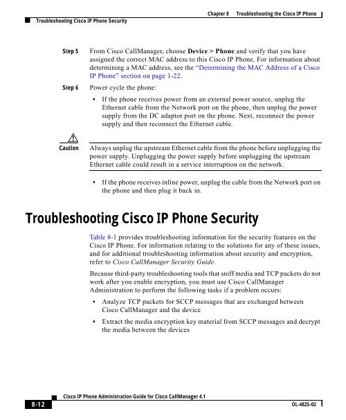 8 Troubleshooting the Cisco IP Phone