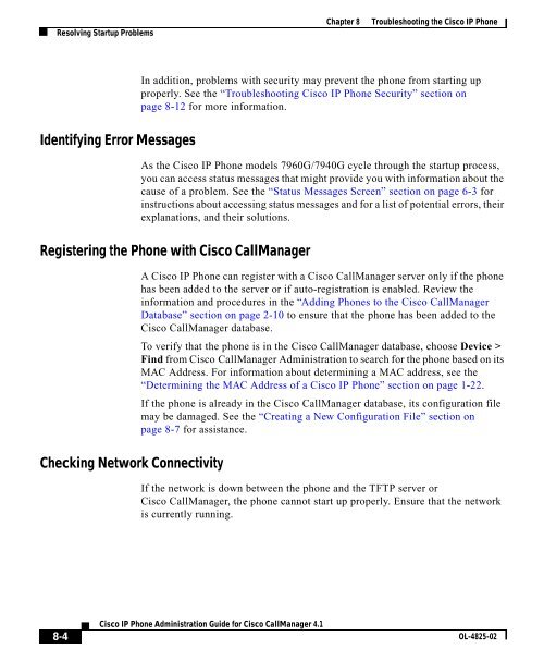 8 Troubleshooting the Cisco IP Phone