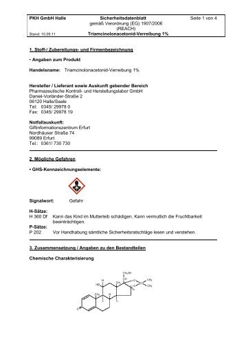 Triamcinolonacetonid-Verreibung 1% - PKH Halle