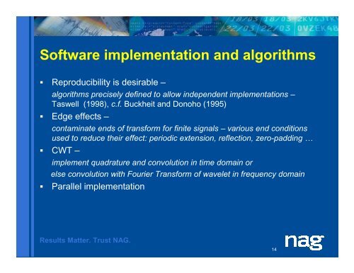 Software issues in wavelet analysis of financial data - Numerical ...