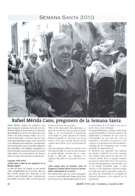 SEMANA SANTA 2010 - PeriÃ³dico Adarve