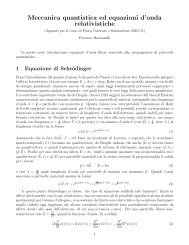 Meccanica quantistica ed equazioni d'onda relativistiche