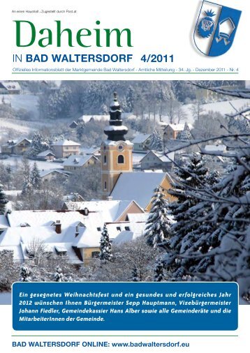 Ausgabe Dezember 2011 - Gemeinde Bad Waltersdorf