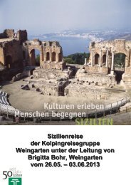 sizilien - Kolpingreisen Weingarten