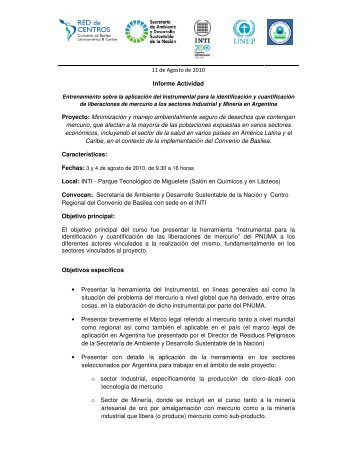 Informe Curso Inventario - Centro Coordinador de Basilea | Centro ...
