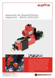 Appareil de Superfinition rapporté – Série 200/201