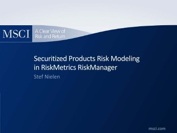Pdf of Presentation - RiskMetrics Online Help Files - MSCI