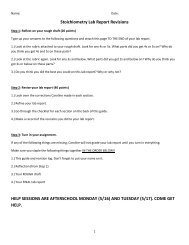 Stoichiometry Lab Report Revisions HELP SESSIONS ARE ...