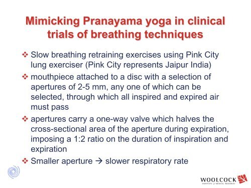 Breathing Exercises for Asthma : Evidence and Practice