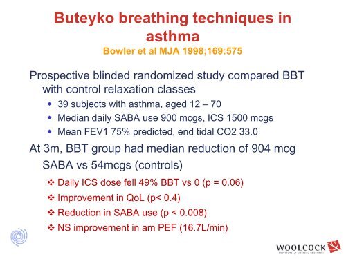 Breathing Exercises for Asthma : Evidence and Practice