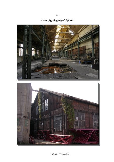 Kiemelt épületek kép és adatjegyzéke - Ipari örökség honlap