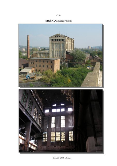 Kiemelt épületek kép és adatjegyzéke - Ipari örökség honlap
